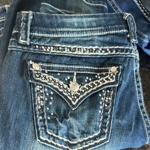 Women's Blue Embellished Jeans